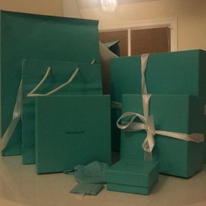 Lot of Tiffany boxes and bags